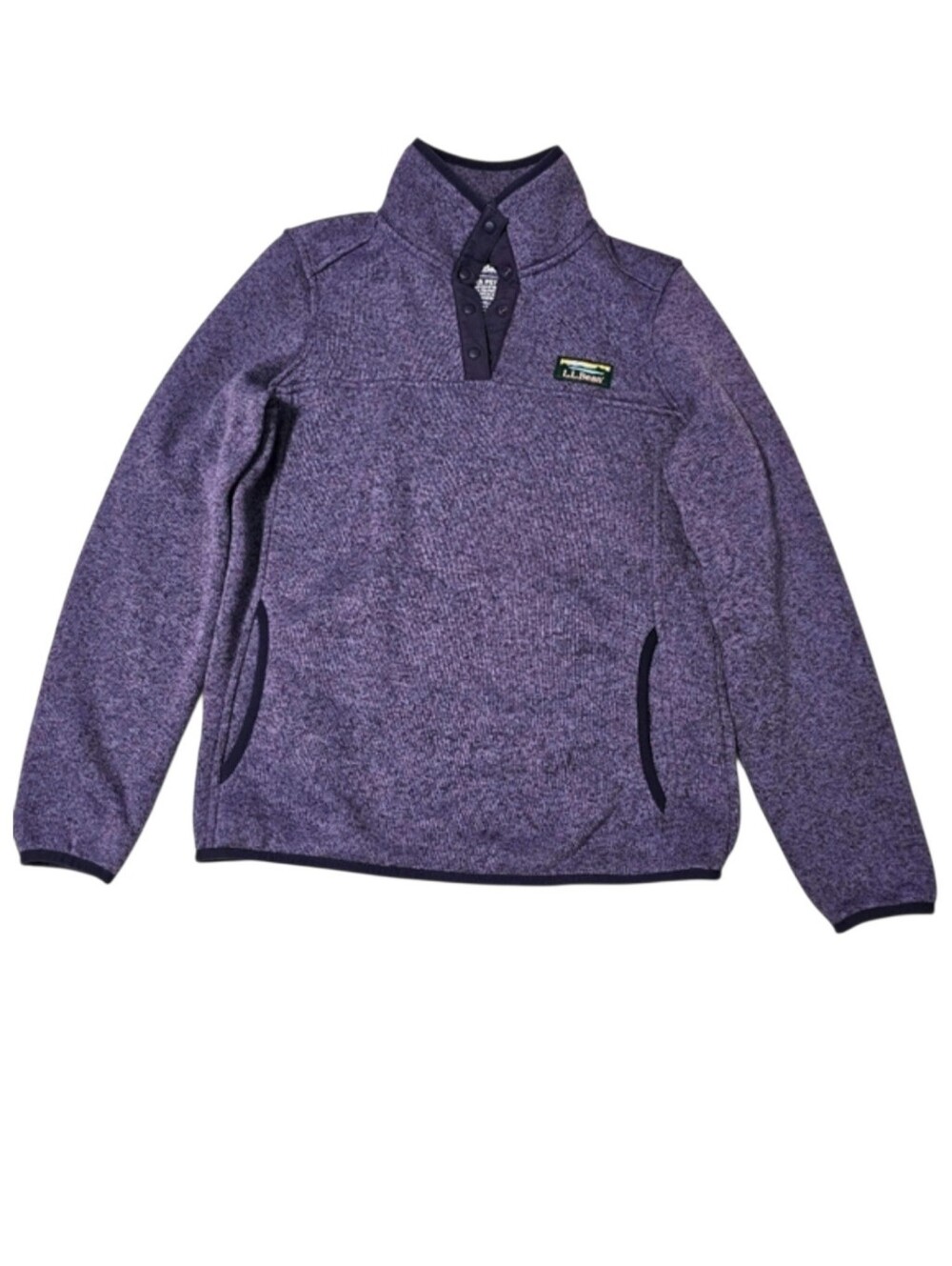 L.L.Bean Fleece Purple Preppy Sweater Women's Sz XS